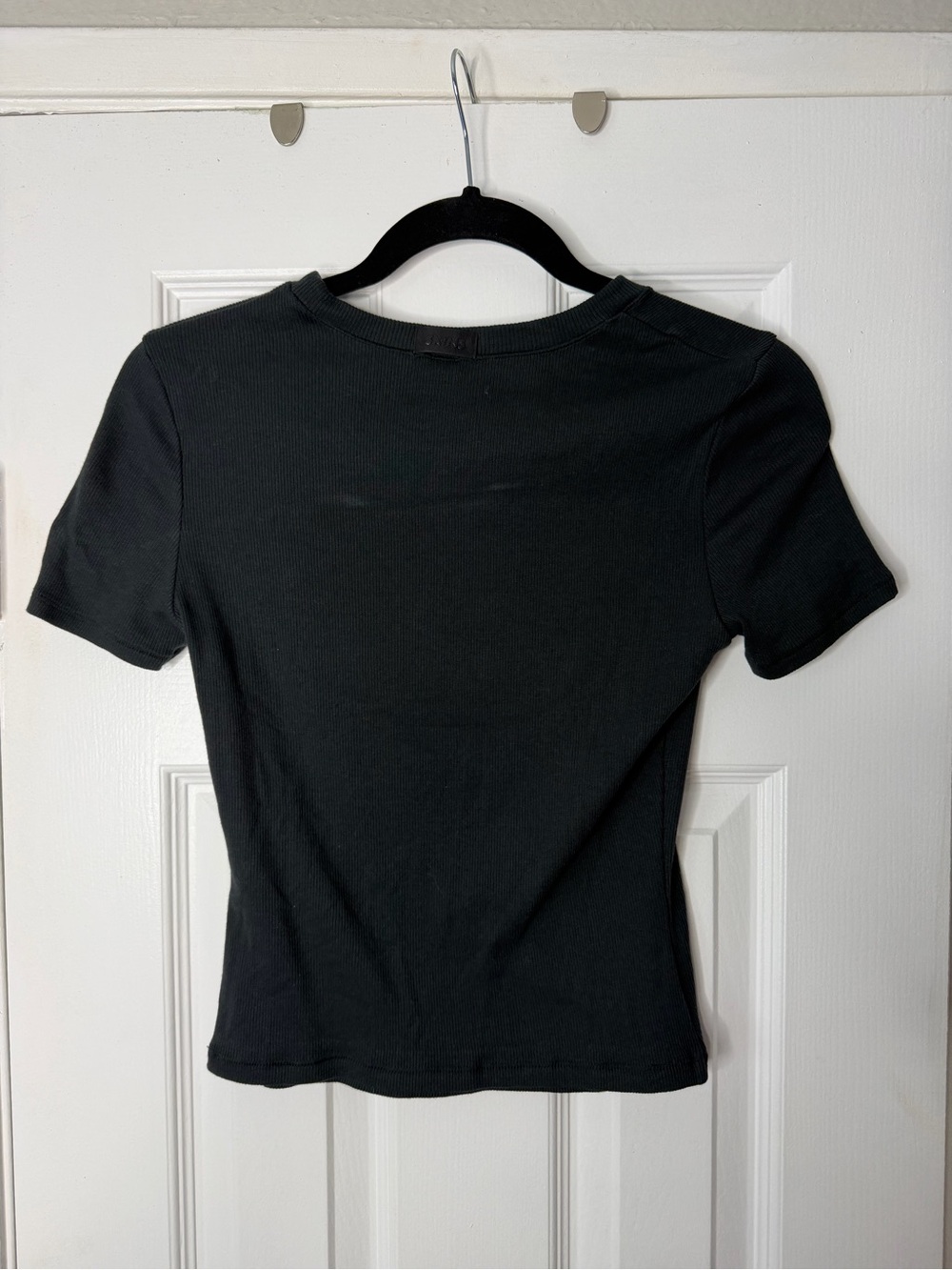Skims Cotton Ribbed Shirt - Soot - Picture 6 of 8